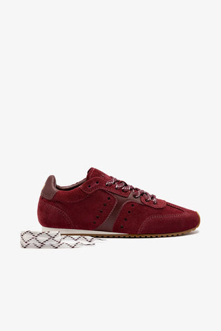 Tênis Stella Camurça e Couro Bordô