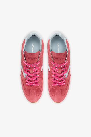 Tênis Stella Camurça Rosa e Couro Azul