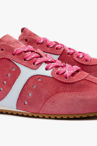 Tênis Stella Camurça Rosa e Couro Azul