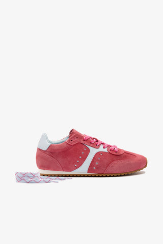 Tênis Stella Camurça Rosa e Couro Azul