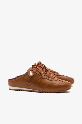 Mule Stella Couro Caramelo