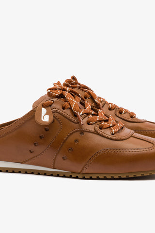 Mule Stella Couro Caramelo