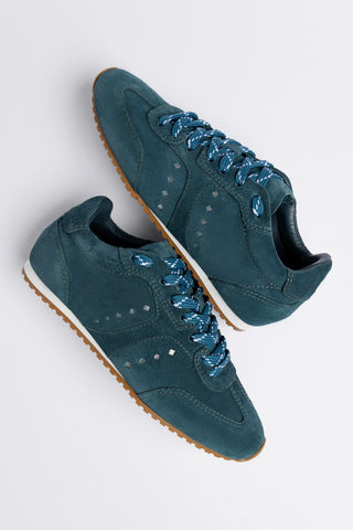 Tênis Stella Camurça Azul Sneaker Larroudé