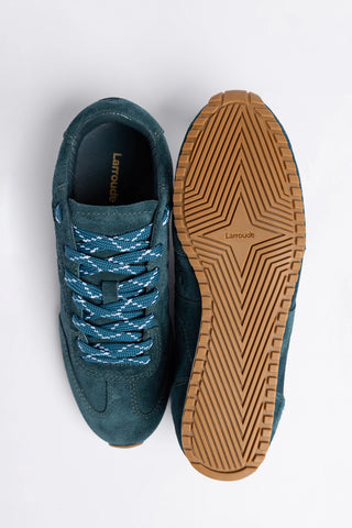Tênis Stella Camurça Azul Sneaker Larroudé