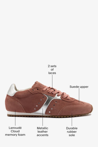 Tênis Stella Camurça Rosa Sneaker Larroudé