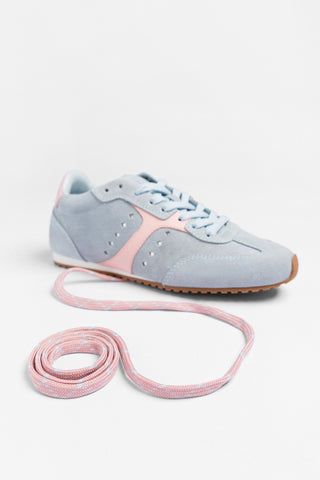 Tênis Stella Camurça Azul-claro Sneaker Larroudé
