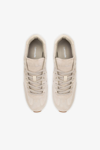 Tênis Stella Camurça Cinza e Couro Off White