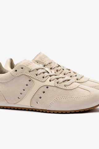 Tênis Stella Camurça Cinza e Couro Off White