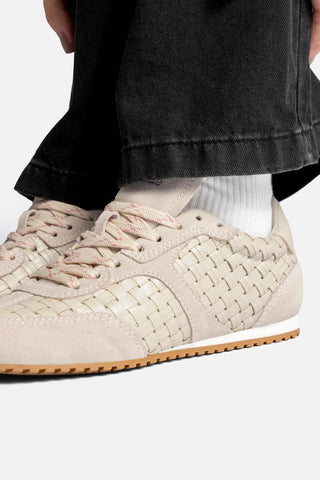 Tênis Stella Macramê Couro e Camurça Cinza