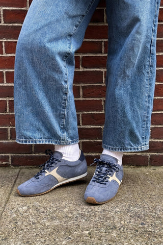 Tênis Stella Camurça Azul Sneaker Larroudé