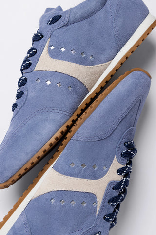 Tênis Stella Camurça Azul Sneaker Larroudé
