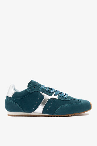 Tênis Stella Camurça Azul-petróleo Sneaker Larroudé