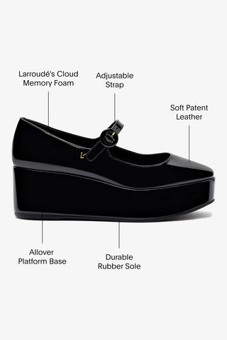 Blair Flatform In Black Patent Leather
