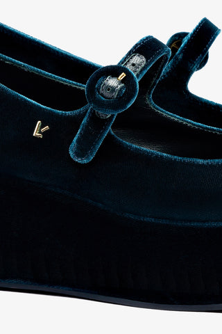 Blair Flatform In Deepsea Velvet