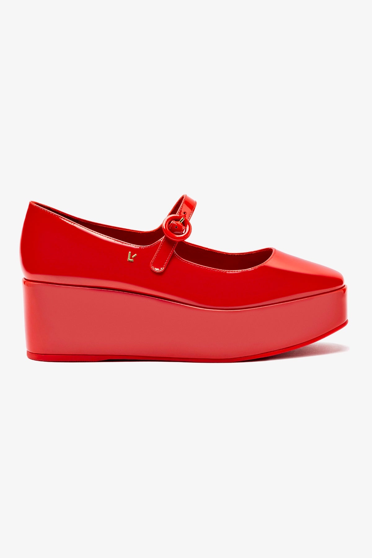 Blair Flatform In Scarlet Patent Leather