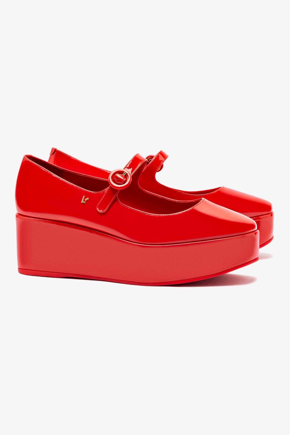 Blair Flatform In Scarlet Patent Leather