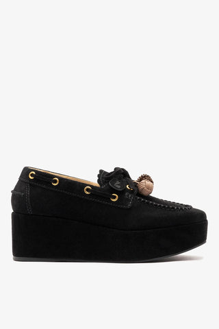 Flatform Cyprus Camurça Preto Flatform Larroude