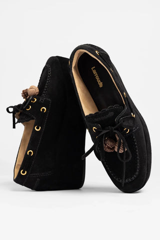 Flatform Cyprus Camurça Preto Flatform Larroude