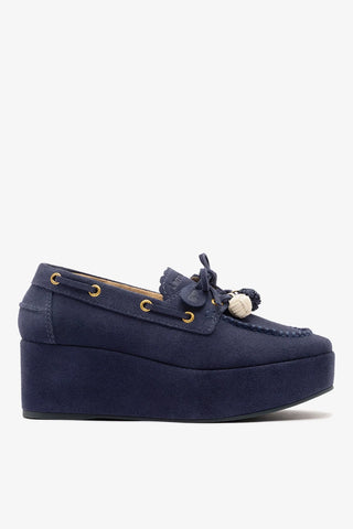 Flatform Cyprus Camurça Azul Flatform Larroude