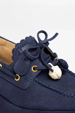Flatform Cyprus Camurça Azul Flatform Larroude