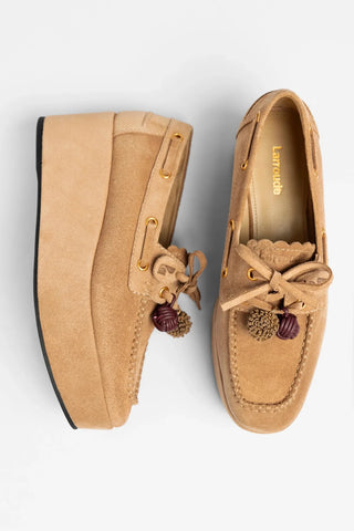 Flatform Cyprus Camurça Caramelo Flatform Larroude