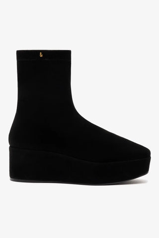 Bota Flatform Dani Camurça Preto