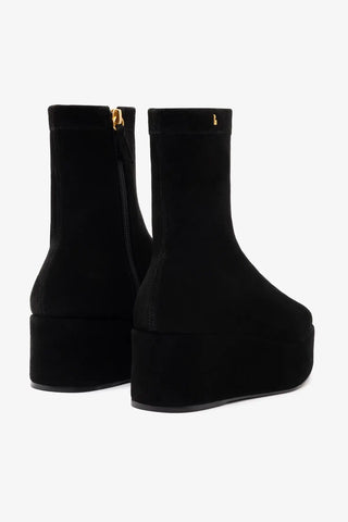 Bota Flatform Dani Camurça Preto