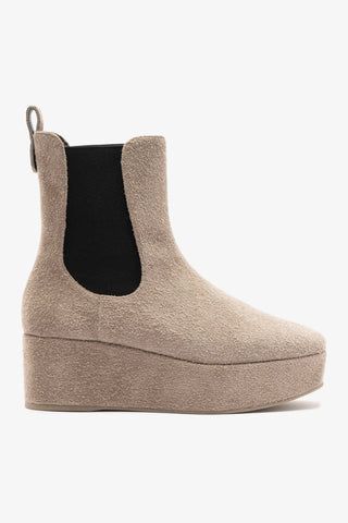 Bota Flatform Dani Camurça Cinza