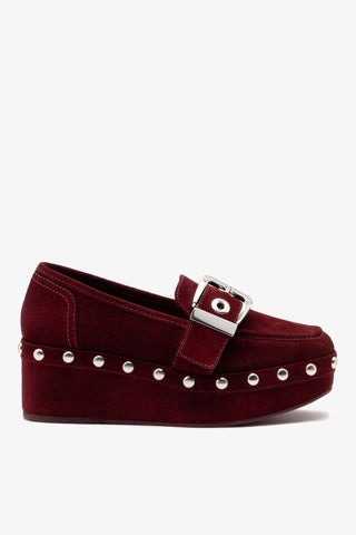 Mocassim Flatform Stewart Camurça Bordô Flatform Larroudé