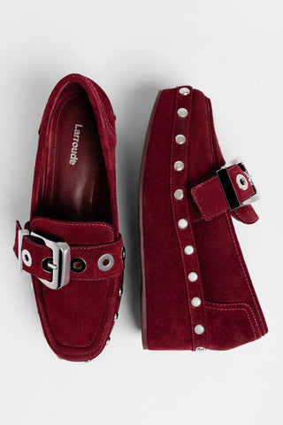 Mocassim Flatform Stewart Camurça Bordô Flatform Larroudé
