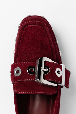 Mocassim Flatform Stewart Camurça Bordô Flatform Larroudé