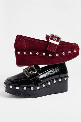 Mocassim Flatform Stewart Camurça Bordô Flatform Larroudé