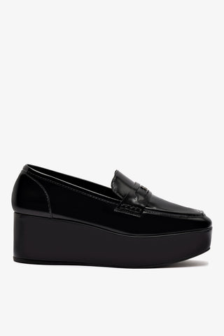 Flatform Suki Couro Preto