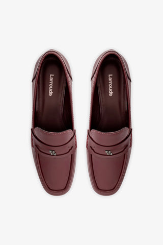 Flatform Suki Couro Bordô