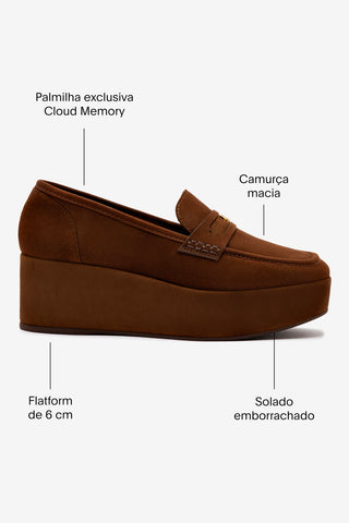 Flatform Suki Camurça Marrom