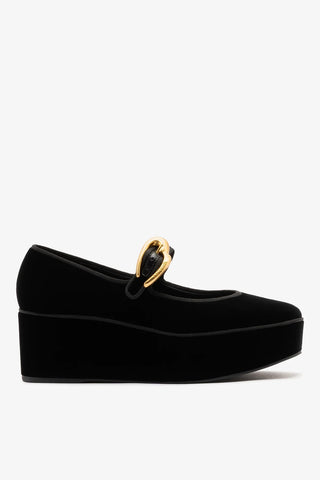 Flatform Verona Veludo Preto Flatform Larroude