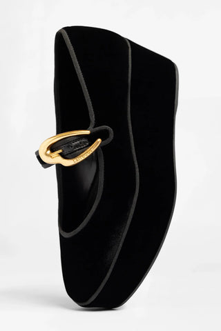 Flatform Verona Veludo Preto Flatform Larroude