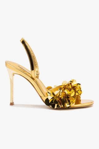 Sandália Morgan Couro Dourado