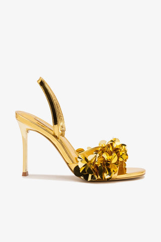 Sandália Morgan Couro Dourado