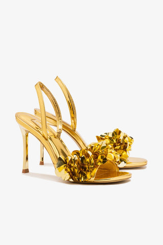 Sandália Morgan Couro Dourado