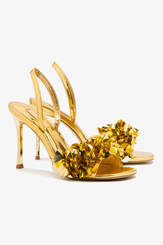 Sandália Morgan Couro Dourado