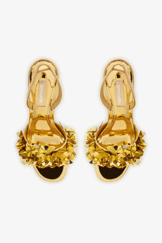 Sandália Morgan Couro Dourado