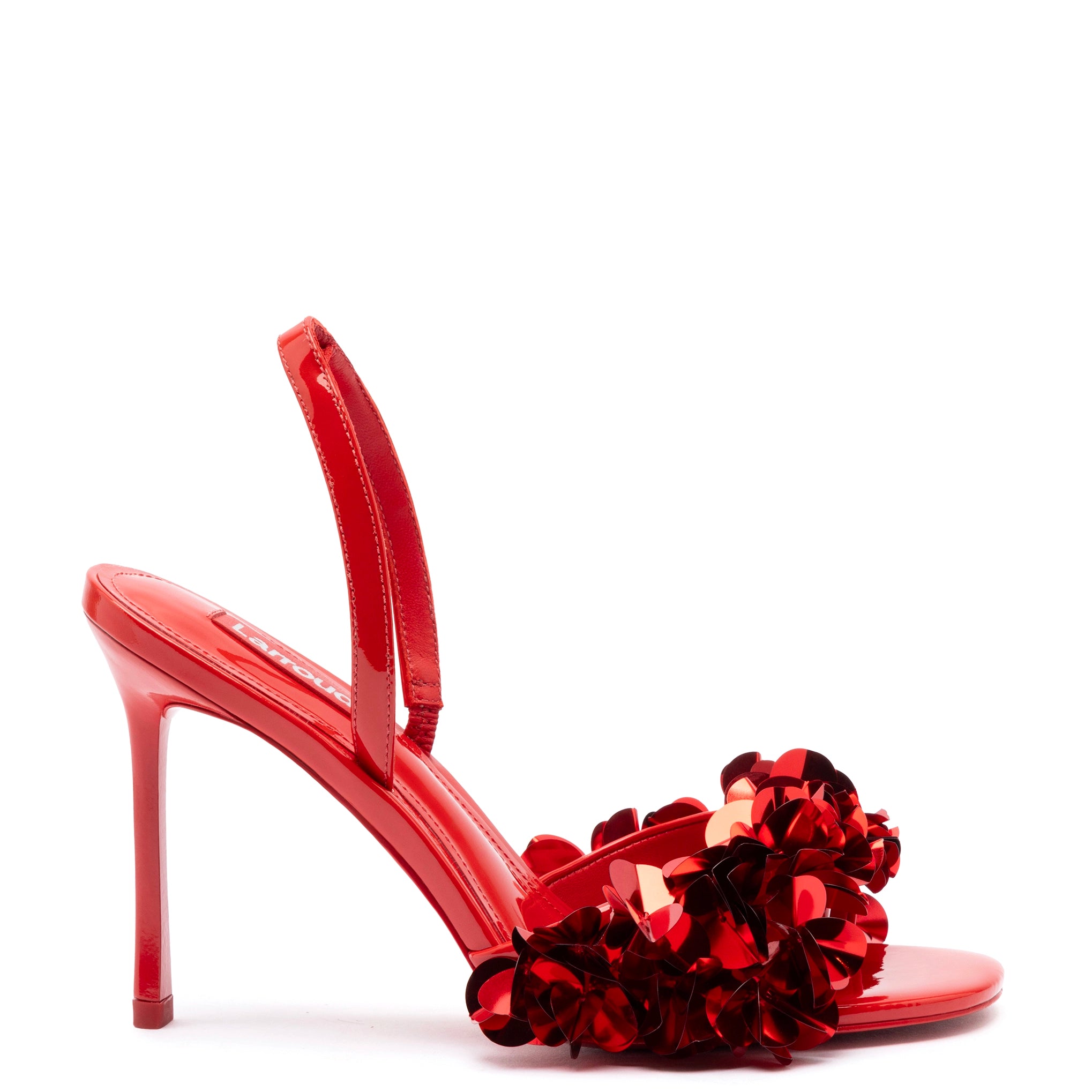 Morgan Sandal In Scarlet Patent Leather