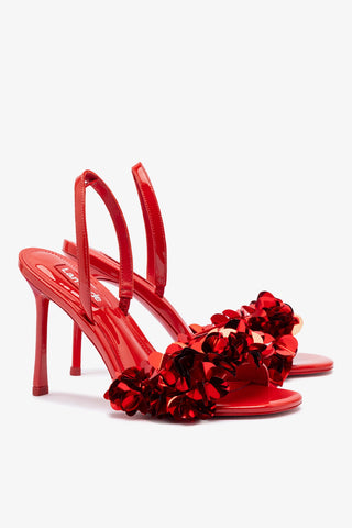 Sandália Morgan Couro Vermelho