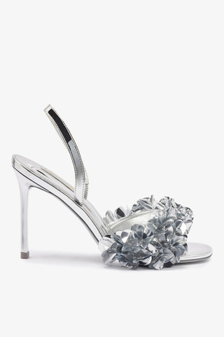 Sandália Morgan Couro Prateado