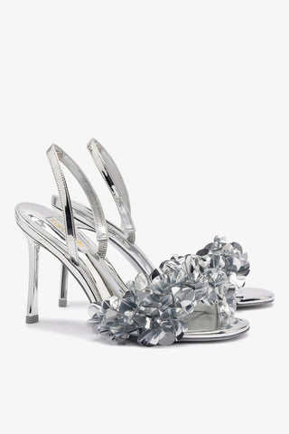 Sandália Morgan Espelhado Prateado