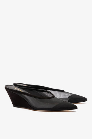Loulou Mesh Mule Black