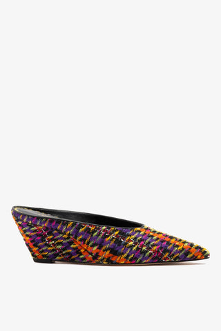 Mule Loulou Tweed Multicor Mule Larroudé