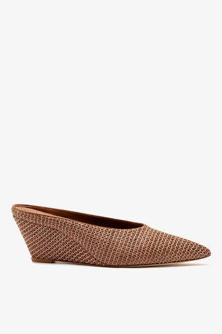 Mule Loulou Ráfia Caramelo Mule Larroude