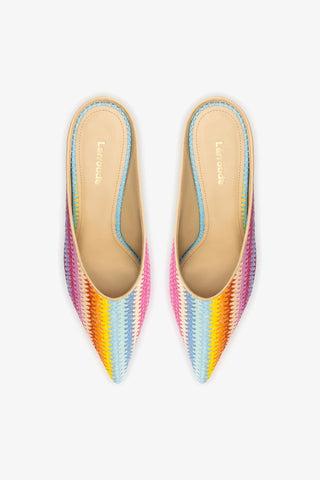 Mule Loulou Rafia Multicor Mule Larroudé